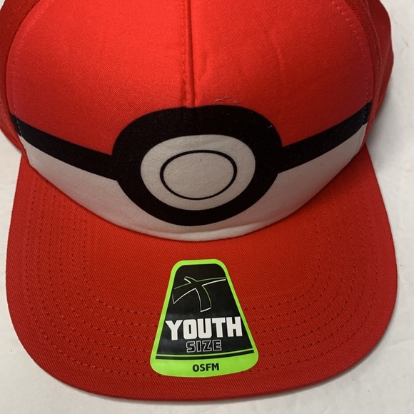 Kids Pokémon SnapBack Baseball Cap Poke Ball Youth NWT - Picture 5 of 10